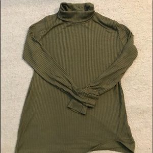Olive green turtleneck